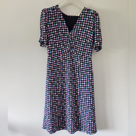 BODEN | Jemima Puff Sleeve Dress French Navy W0621 US sz 6L - Picture 5 of 8